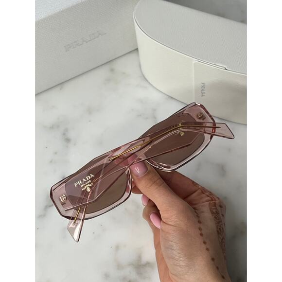 NEW Prada PR17WS Symbole Sunglasses in Peach Pink - Picture 4 of 11